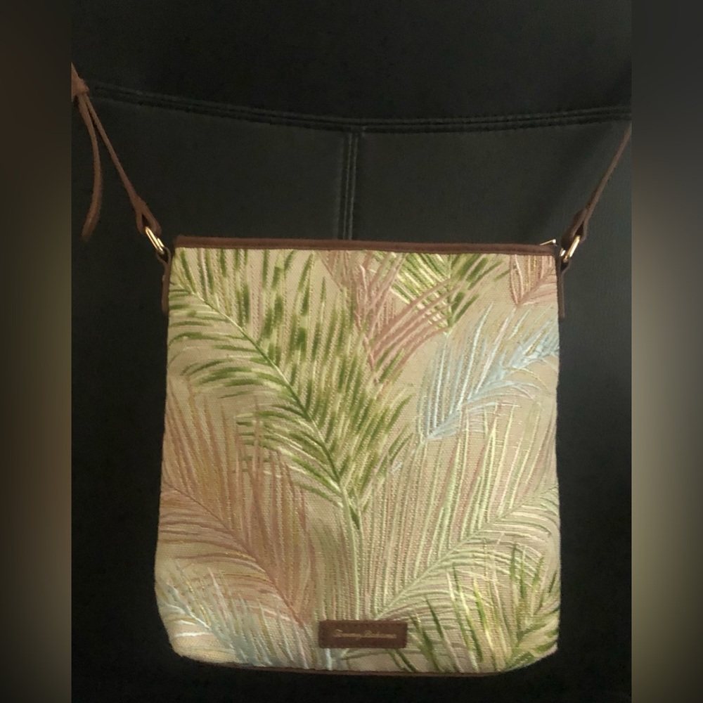 Tommy Bahama Embroidered Tropical Patterned Shoulder Bag